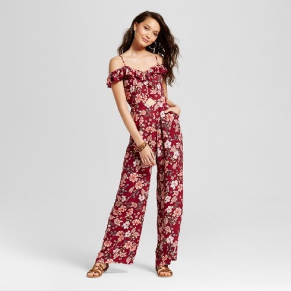 Xhilaration Floral Jumpsuit